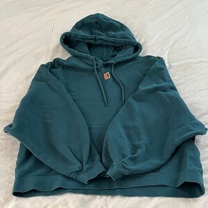 Nike Teal Tennis Hooded Sweatshirt - Cozy Pullover Hoodie